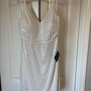 White sparkly dress
